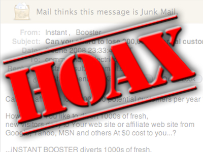 hoax spam falso