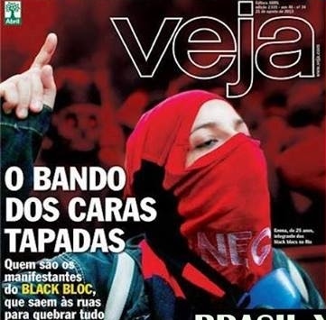 revista veja Menina Black Bloc emma