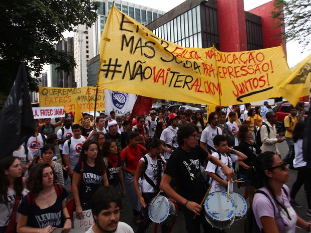 estudantes protesto alckmin metrô