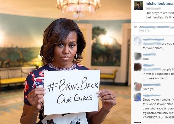 michelle obama meninas sequestradas nigéria