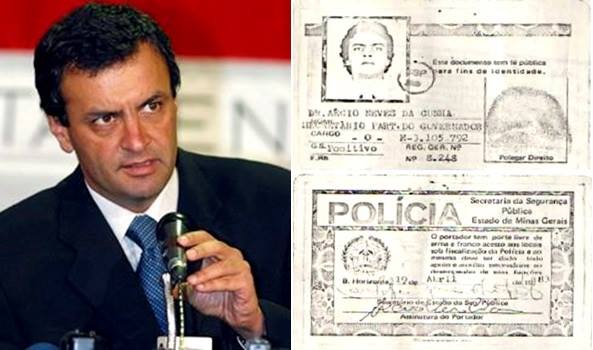 aécio neves carteira policial