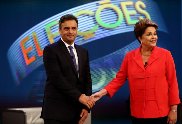 Dilma e Aécio no último debate do segundo turno na Rede Globo (Imagem: Wilton Júnior/Estadão)