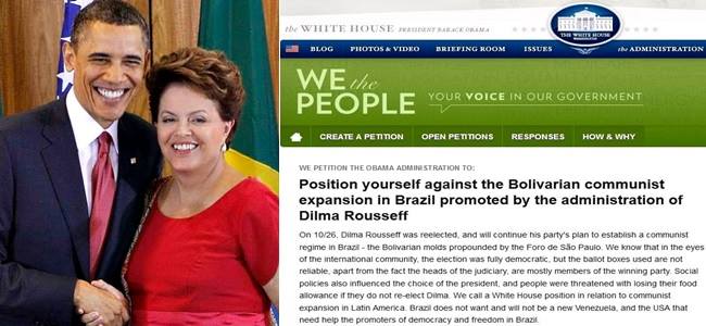 eua brasil dilma petição online comunista