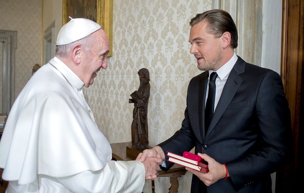 Leonardo DiCaprio papa Francisco