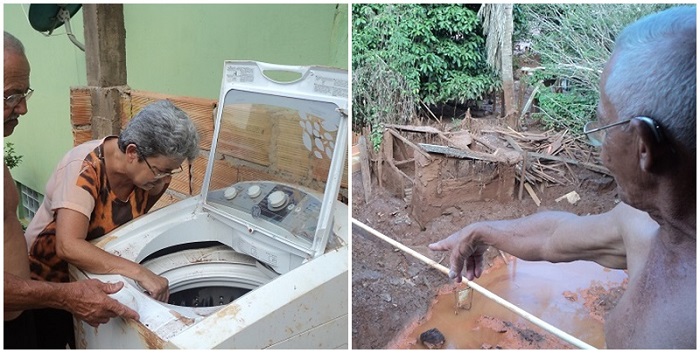 idosa Samarco Vale Mariana máquina lavar