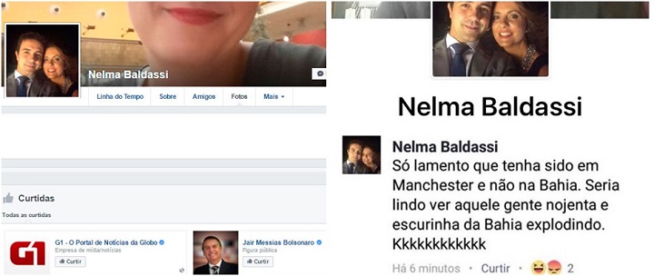 nelma baldassi facebook bahia manchester