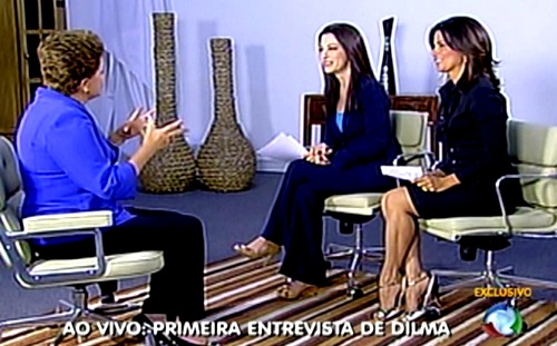 primeira entrevista dilma presidente 2011 record