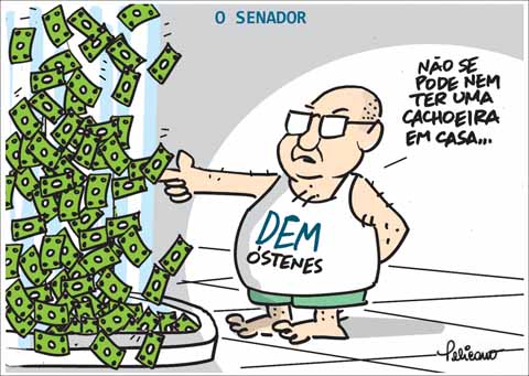 Resultado de imagem para cachoeira e demostenes charges