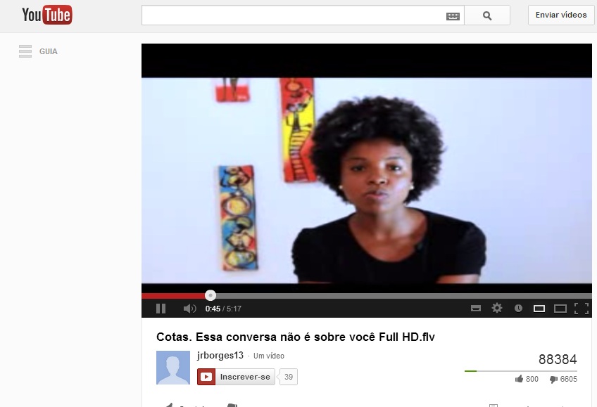 cotas racismo youtube