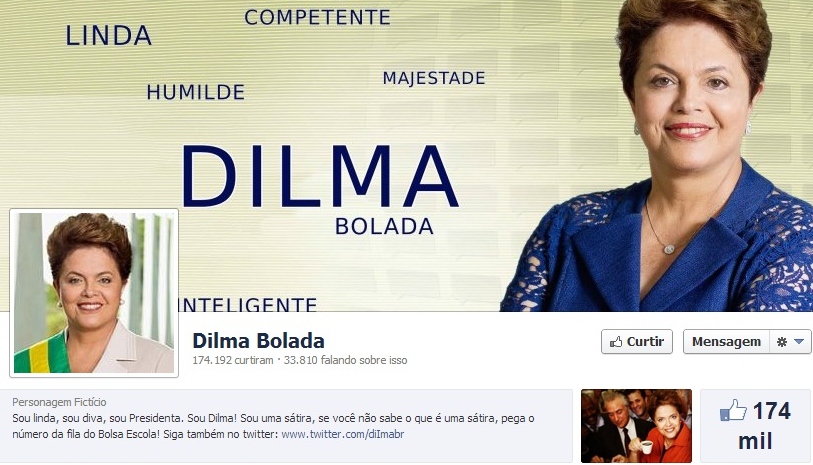 dilma bolada facebook redes sociais
