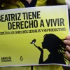 Members of Amnesty International protest in front of the El Salvador embassy in Mexico city, on May 29, 2013. Amnesty protest against the government of El Salvador by not allowing the abortion of Beatriz, a 22-year-old woman, pregnant with a baby without a brain. AFP PHOTO/RONALDO SCHEMIDT (Photo credit should read Ronaldo Schemidt/AFP/Getty Images) MEXICO-EL SALVADOR-AMNESTY-ABORTION