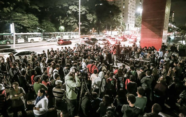 Protesto na sede da Globo são paulo