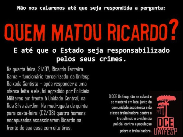 unifesp quem matou ricardo