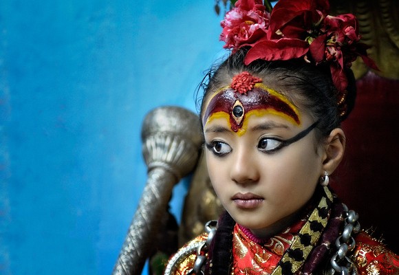 menina deusa nepal