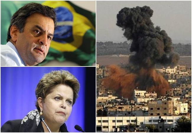 psdb israel gaza palestina dilma aécio