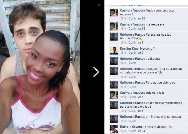 racismo casal facebook