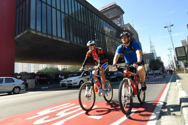 ciclofaixa bicicleta são paulo mobilidade