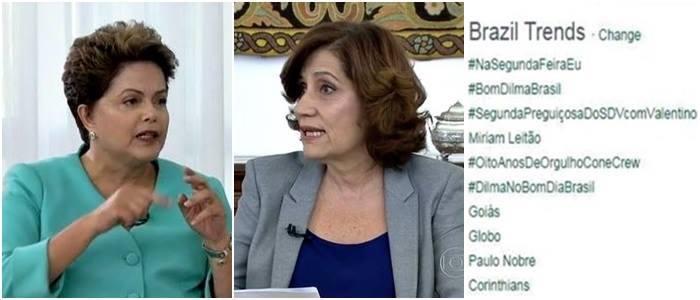O confronto entre Dilma e Miriam Leitão no Bom Dia Brasil