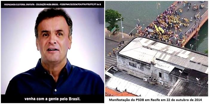 aécio propaganda eleitoral recife ruas