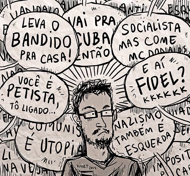 Resultado de imagem para charge discurso de ódio nas redes