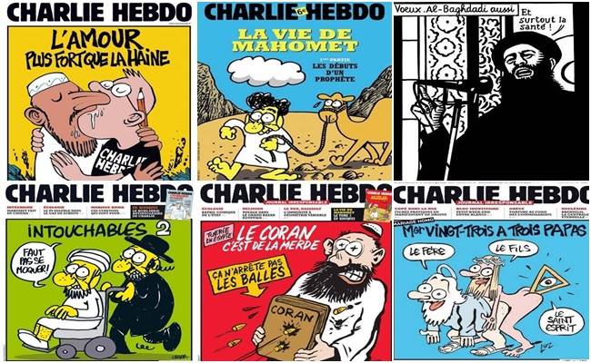 capas charges charlie hebdo frança