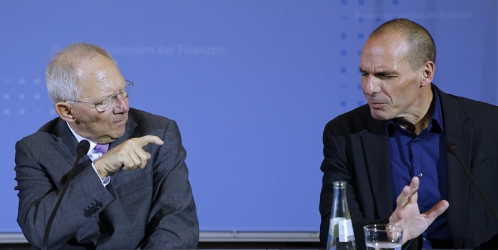 Yanis Varoufakis Wolfgang Schaeuble grécia