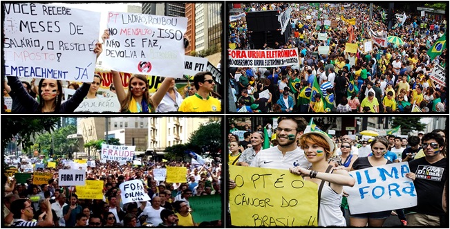 manifestações impeachment dilma fora pt