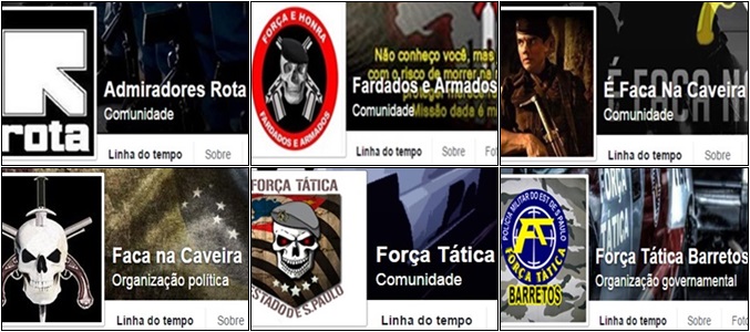internet páginas facebook ódio policia militar