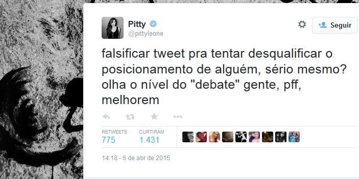 pitty ódio twitter alckmin falso