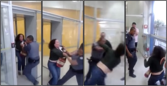 Resultado de imagem para policial que agrediu mulher em bando