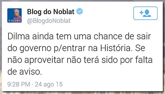 noblat dilma suicídio getúlio vargas