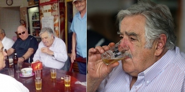 Mujica bebe cerveja e come rabada feijoada bar josé Rio de Janeiro