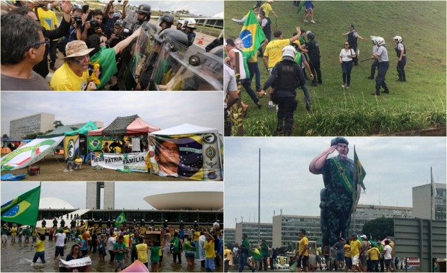 manifestantes Brasília intervenção militar