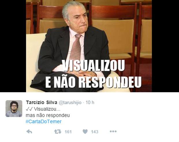 Michel Temer vira meme nas redes sociais após divulgação 