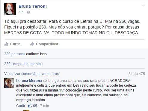 cotas UFMG racismo