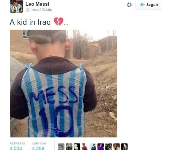 menino messi camisa iraque