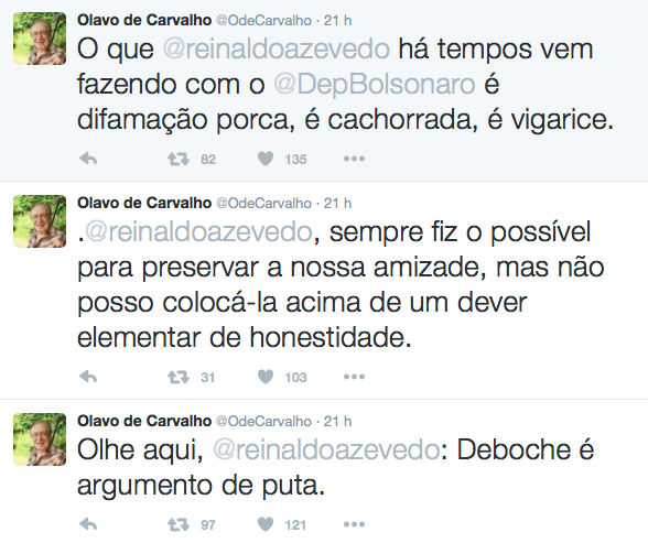 olavo de carvalho reinaldo azevedo