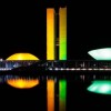 Iluminação verde e amarela em Brasília