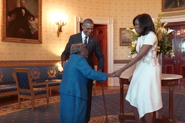 106 anos Obama idosa dança