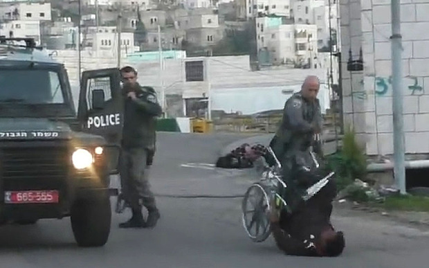 Israel Palestino cadeira de rodas
