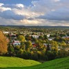 View of town from Colson Hill Lookout, Tokoroa, Waikato Region, North Island, New Zealand