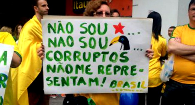 corrupção bandeira mudar brasil hipocrisia