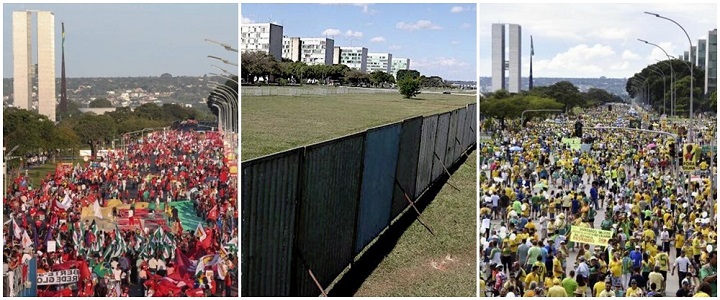 muro Brasília impeachment cunha manifestantes