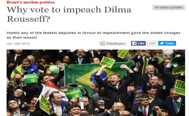 the economist circo deputados impeachment dilma internacional