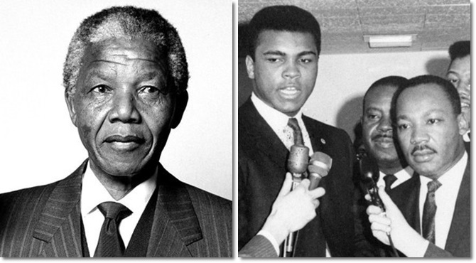  Mandela Luther King Muhammad Ali negros racismo