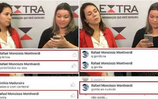 repórter extra chamada gorda