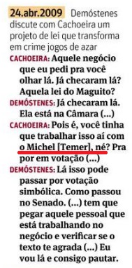 cachoeira michel temer