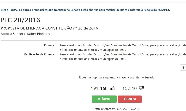 novas eleições senado consulta pública