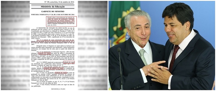 michel temer mendonça filho universidades