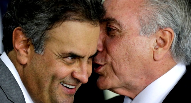 aécio minimiza denúncia psdb temer